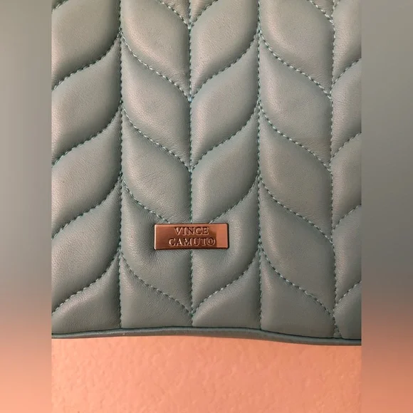 Vince Camuto Chic Teal Quilted Tote Bag